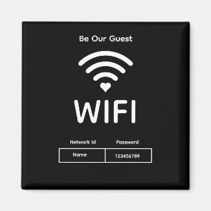 Ons gast WiFi-wachtwoord  Magneet