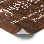 Ons gastboek Western Bruiloft Bord Poster (Hoek)