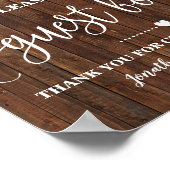 Ons gastensignering westerse bruiloftsign poster (Hoek)