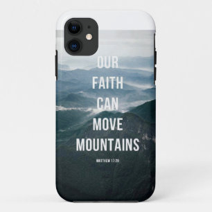Ons geloof kan bergen verplaatsen. iPhone 11 hoesje