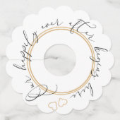 Ons geluk voor altijd wijnglaslabel (Voorkant)