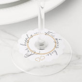 Ons geluk voor altijd wijnglaslabel (Dichtbij)