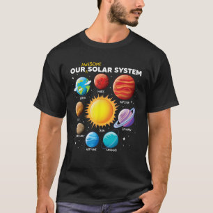 Ons Geweldige Zonnestelsel Planeten Ruimte jongens T-shirt