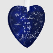 Ons Grandson Star-fotosjabloon Ornament (voorkant)