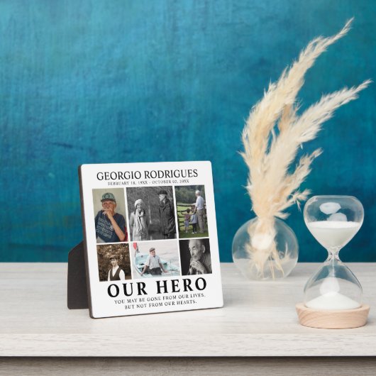 Ons Hero Photo Collage Memorial Fotoplaat (Insitu)
