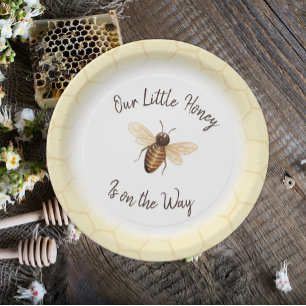Ons kleine Baby shower Papieren Bordje