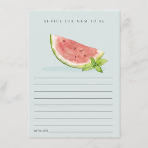 Ons kleine blauwe meloen advies voor mama Baby sho Informatiekaartje