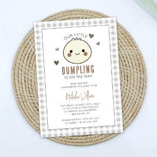 Ons kleine Dumpling Genderneutraal Baby shower Kaart