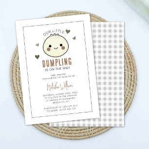 Ons kleine Dumpling Genderneutraal Baby shower Kaart