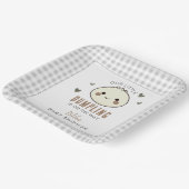 Ons kleine Dumpling Genderneutraal Baby shower Papieren Bordje (Gebogen)