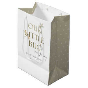 Ons kleine gouddragonfly-Baby shower Medium Cadeauzakje