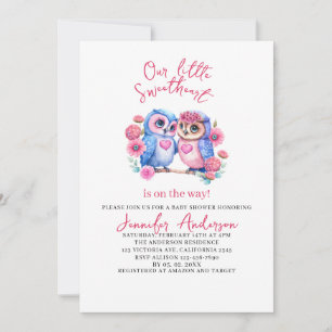 Ons kleine liefje is onderweg naar het baby shower kaart