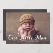 Ons kleine Man | Aankondiging van geboorte (Voorkant / Achterkant)