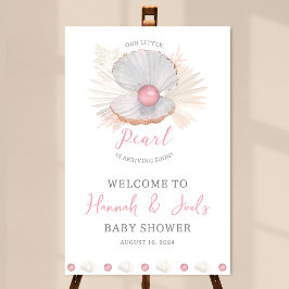 Ons kleine Pearl Ocean Baby shower welkomstbord Poster