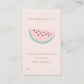 Ons kleine roze Melon Diaper Baby shower Informatiekaartje (Voorkant)