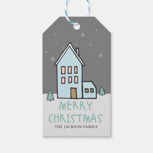 Ons Label voor kerstcadeau thuis Cadeaulabel (Voorkant)