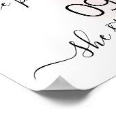 Ons liefdesverhaal Beste dag Citroenroze bruiloft Poster (Hoek)