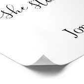 Ons liefdesverhaal Beste dag ja dag bruiloft roze  Poster (Hoek)