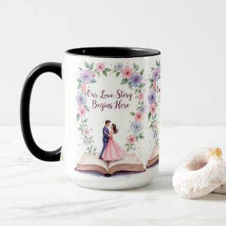 Ons liefdesverhaal Floral Marriage Mok
