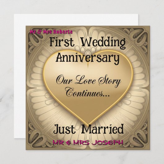 Ons liefdesverhaal gaat verder met het Jubileum va Kaart (Voorkant / Achterkant)