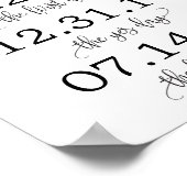 Ons liefdesverhaal over de tijdlijn van het huweli poster (Hoek)