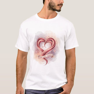 Ons liefdesverhaal – Romantisch hartontwerp T-shirt