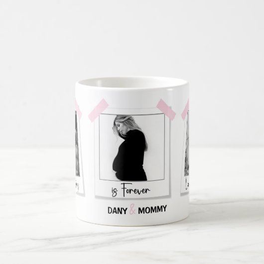 Ons liefdesverhaal | Roze Moederdag Foto Gift Mok (Center)