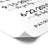 Ons liefdesverhaal Speciale datums Tijdstip Woensd Poster (Hoek)