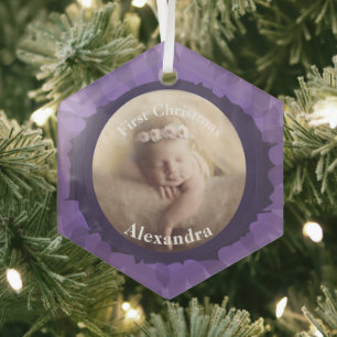 Ons Little Gerber Baby Photo Ornament - Grape