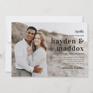 Ons Moment Eenvoudige Elegante Uitnodiging van het