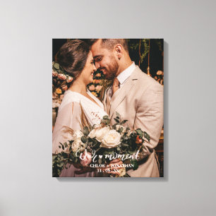 Ons moment   Rustige Passen getrouwd Aangepaste br Canvas Afdruk