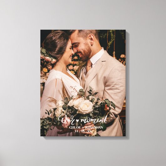 Ons moment | Rustige Passen getrouwd Aangepaste br Canvas Afdruk (Voorkant)