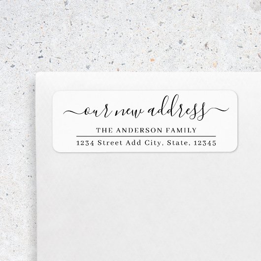 Ons nieuwe adres Bewegende Aankondiging van de Ter Etiket