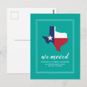 Ons nieuwe adres in Texas Briefkaart (Voorkant / Achterkant)
