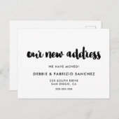 Ons nieuwe adres Modern doopvontbewegende mededeli Briefkaart (Voorkant / Achterkant)