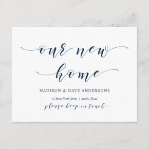 Ons nieuwe adres, Verplaatsende Aankondiging Briefkaart