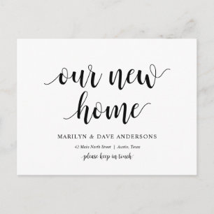 Ons nieuwe adres, Verplaatsende Aankondiging Briefkaart