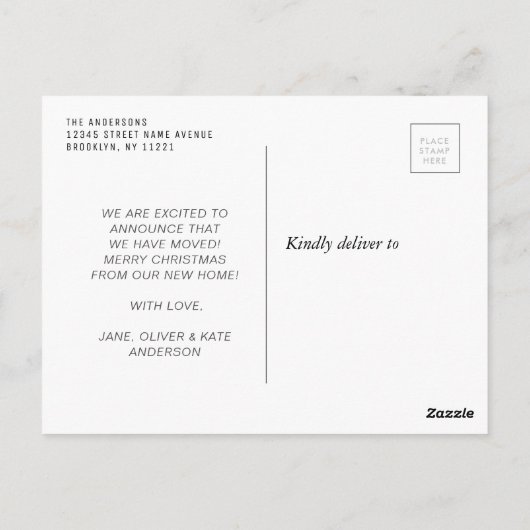 Ons Nieuwe Home script belettering Nieuw Home Briefkaart (Achterkant)