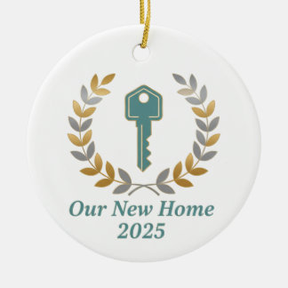 Ons nieuwe huis 2025 Key Wreath Ornament - persoon