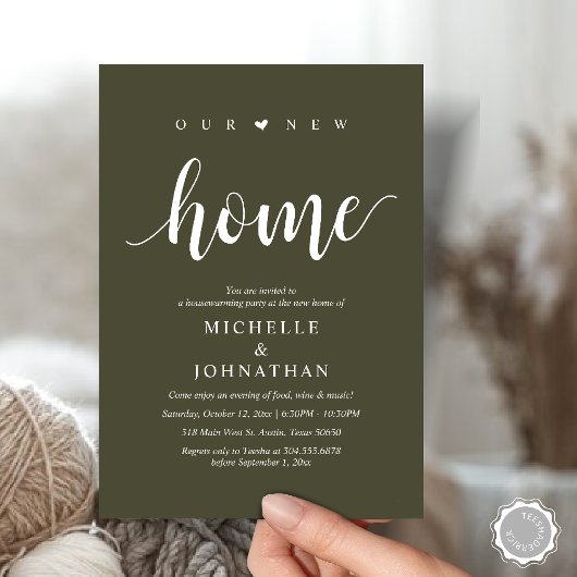 Ons nieuwe huis, Housewarming party uitnodigingska Kaart