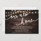 Ons nieuwe huis, Rustic Housewarming party Kaart (Voorkant)