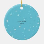 Ons nieuwe kerstcadeautje voor thuiskerst keramisch ornament (Achterkant)