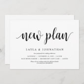 Ons nieuwe plan Weddenschap Verander de datum Kaart (Voorkant / Achterkant)