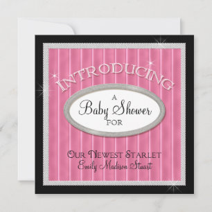 Ons nieuwste Starlet Hollywood Glam-Baby shower Kaart
