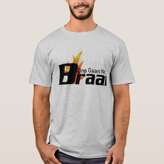Ons O&Nou Braai T-shirt voor Mannen in Gray (Voorkant)