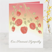 Ons oprechte medeleven kaart (Gele Bloem)