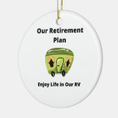 Ons pensioenplan op een keramisch ornament (Links)