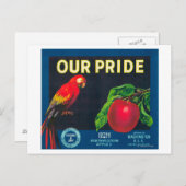 Ons Pride Apple Label - staat Washington Briefkaart (Voorkant / Achterkant)