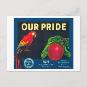 Ons Pride Apple Label - staat Washington Briefkaart