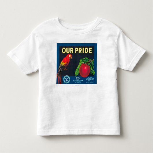 Ons Pride Apple Label - staat Washington Kinder Shirts (Voorkant)